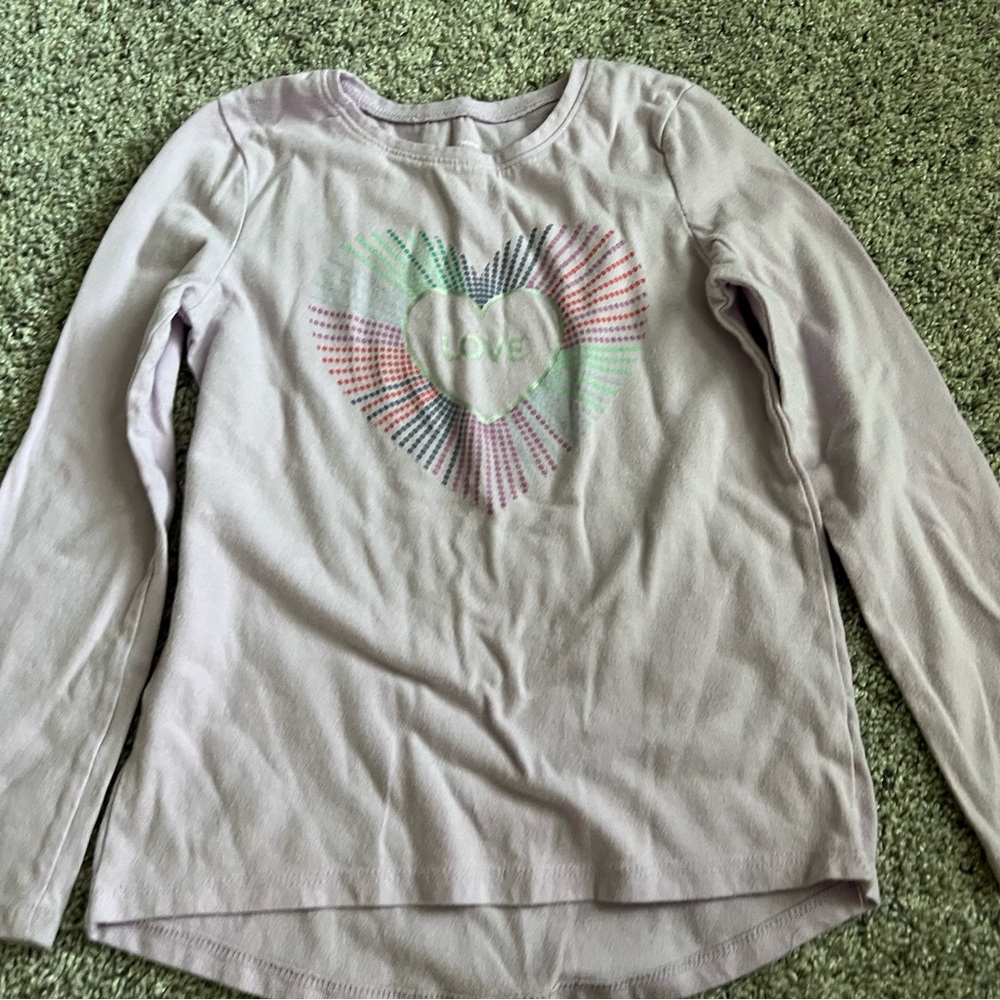 Cat & Jack Purple Long Sleeve Tee with Graphic
